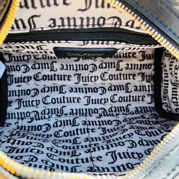 Juicy Couture Dome Satchel & Wallet Set Gothic Logo Black Crossbody Bag NWT - Picture 3 of 9